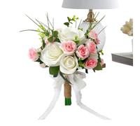 Bride Bouquets for Wedding | Faux Bouquets Flowers Wedding Decorations | Realistic Table Centerpieces for Vow Renewal Ceremony Engagement Fall Holiday Party Reception Church Bridesmaid Women