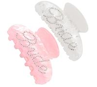 Bride Claw Hair Clip,Bride To Be Gifts,Bride Gifts,Bride Accessories,Banana Clip,Bride Headband,Hen Party Decorations Classy，Bride Accessories For Wedding Party (White+Pink)