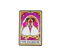 Bride Couple Lesbian Tarot Card Pin Brooch, Girl Love Enamel Pin, Gift For Lesbian Girlfriend Queer Ally LGBTQ Community, Wlw Lapel Badge, LGBT Coming Out Brooches, Les Pride Month Accessories