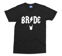 Bride Crew Matching Group T-Shirt - Men - L - Bride - Black - Girls Hens Party Bridal Tops - Rock Music Lover Tee