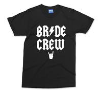 Bride Crew Matching Group T-Shirt - Men - L - Bride Crew - Black - Girls Hens Party Bridal Tops - Rock Music Lover Tee