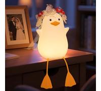 Bride Duck Night Light, Bridal Shower Gifts, Wedding Gifts for Bride/Groom with Timer & Dimmer & Rechargeable for Table Decor, Lovely Gift for Newlyweds, Anniversary, Engagement for Him Her Women Men