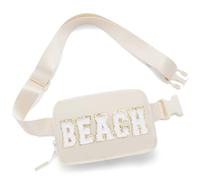 Bride Fanny Pack Bachelorette Gifts for Bride Fanny Pack, Belt Bag for Bride with Adjustable Strap, Bride to be Gifts for Bridal Shower Party Wedding, Waterproof Crossbody Waist Bag, Beige, 8.66 x
