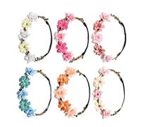 Bride Flower Crowns For Wedding Floral Garlands Crowns Hair Wreath Bright Color Flower Headbands Women Bride Headwear