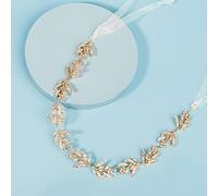 Bride Flower Wedding Hair Vine Brides Bridesmaid Leaf Hair Band Rhinestone Women Headband Wedding Hair Accessories For Women Tiara Girls Pro