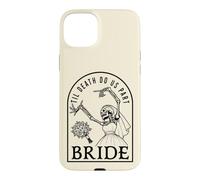 Bride Groom Til Death Do Us Part Skeleton Halloween Matching Case for iPhone 15 Plus