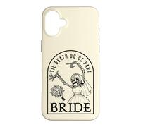 Bride Groom Til Death Do Us Part Skeleton Halloween Matching Case for iPhone 16 Plus