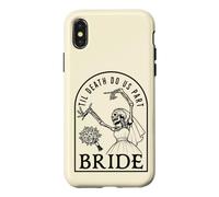 Bride Groom Til Death Do Us Part Skeleton Halloween Matching Case for iPhone X/XS