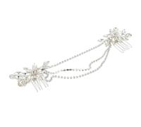Bride Hair Piece Rhinestone Side Comb White Hair Decoration | Photo Shoots and Homecomings, Delicate Romantic Elegant Styling, One-piece Hair Jewelry for Women