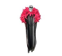 Bride Headband Gothic Flower Garland Veil Day Dead Costume Accessories for Halloween and Ghost Festivals（Hot Pink）