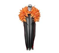 Bride Headband Gothic Flower Garland Veil Day Dead Costume Accessories for Halloween and Ghost Festivals（Orange）