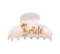 Bride Lettering Print Hair Claw Clip For Bride Wedding Party Accessories Strong Grip Spring Hair Claw For Formal Event