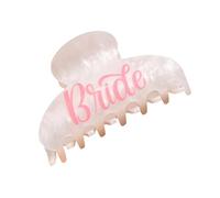 Bride Lettering Print Hair Claw Clip For Bride Wedding Party Accessories Strong Grip Spring Hair Claw For Formal Event
