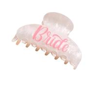 Bride Lettering Print Hair Claw Clip For Bride Wedding Party Accessories Strong Grip Spring Hair Claw For Formal Event