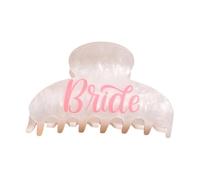 Bride Lettering Print Hair Claw Clip For Bride Wedding Party Accessories Strong Grip Spring Hair Claw For Formal Event