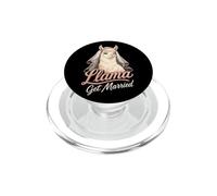 Bride Llama Get Married Funny Wedding Future Mrs Gift PopSockets PopGrip for MagSafe