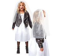 Bride Of Chucky Tiffany Girls Halloween Official Fancy Dress Costume Childs Play