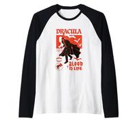 Bride of Frankenstein Dracula Blood is Life Raglan Baseball Tee