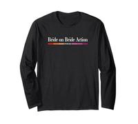 Bride on Bride Action Gay Pride, Funny Hitched 2025 Lesbian Long Sleeve T-Shirt