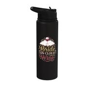 Bride On Cloud Wine Bachelorette Party Wine Lover Stainless Steel Insulated Water Bottle