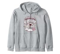 Bride On Cloud Wine Bachelorette Party Wine Lover Zip Hoodie