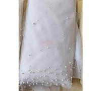 Bride Pearl Veil Woman Ivory White Wedding Accessories 1.5m Wide One Floor Cathedral-white-300cm