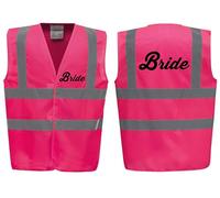 Bride! Pink Hi Vis Vest -Ideal For Hen Do & Hen Nights Party Or Wedding Small