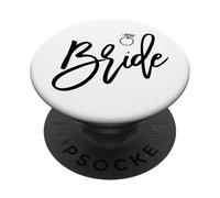 Bride Script Ring Design Bachelorette Party PopSockets Adhesive PopGrip