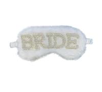 Bride Sleep Eye Mask Pearls Eye Mask Bride to Be Gifts Soft Plush Bridal Blindfold Eye Cover for Sleeping Wedding Bachelorette Hen Party Presents Y7MRXNYZ