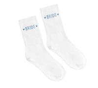 Bride Socks, White Blue Bride To Be Something Blue Gift for Wedding, Bridal Party Night Do Bachelorette Party Honeymoon Essentials Decorations Bridal Accessories for Women