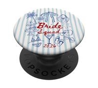 Bride Squad 2026 Bachelorette Engagement Party Beach Vintage PopSockets Adhesive PopGrip