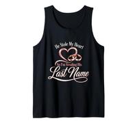 Bride Stole My Heart Stealing His Last Name Wedding Gift Tank Top