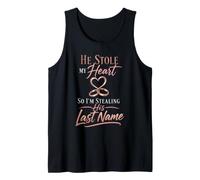 Bride Stole My Heart Stealing His Last Name Wedding Gift Tank Top