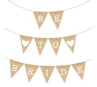Bride to Be Banner Decorations, Bride To Be Decorations Fabric Bunting, Vintage Burlap Hen Party Banner Bunting, Hen Party Accessories