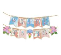 Bride to Be Banner, Pink Blue Flowers Bridal Shower Decorations for Bachelorette Wedding Receptions Hen Party Supplies Y8HDHLLQ
