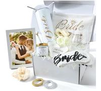 Bride To Be Gift Box - 12 Piece Bridal Shower Gifts for Bride, Engagement Gift Basket, Bachelorette Gift Set for Bride, Wedding Gift Box for Future Mrs, Wifey or Newlywed Bride Gifts