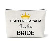 Bride to Be Gifts Wedding Makeup Bag for Daughter Bridal Shower Gifts for Friends Funny Wedding Day Cosmetic Bag for Bride to Be Best Friend Sister Bachelorette Party Engagement Zipper Pouch