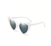 Bride To Be Glasses with Pearls - Hen Do Party Accessories Photo Booth Props, Bachelorette Party Glasses, Bride Sunglasses, Fun Funky Loce Heart Sunglasses Gift for Bride, Adult, Women, Ladies