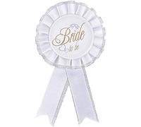 Bride to BE Hen Night Party Do Gift Filler Rosette Badge White Gold Silver Accessory Gift Hen Bachelor Pre Wedding Prop Engagement Celebration Rosette Accessories