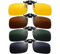 Bride to be sash Clip On Sunglasses Over Prescription Glasses, Polarised Clip On Sunglasses for Outdoor Activities, Universal Sunglasses Clip On Glasses with Four Colour Tints, Lightweight Clip
