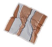 Bride to Be Scarf Men Pattern Large Square Satin Headscarf Wrist Child, brown, One Size