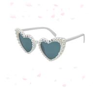 Bride To Be Sunglasses,Bachelorette Hen Do Party Heart Shaped White Faux Pearl Embellished Sun Glasses Accessories Tiara Supplies Gift Decorations,for Bridal Bridesmaid Gifts Wedding Outfit Accessory