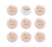 Bride To Be/Team Bride Badges for Bridal Shower Wedding Decoration Bridesmaids Bachelorette Party Supplies, as show, Plastic, no gemstone