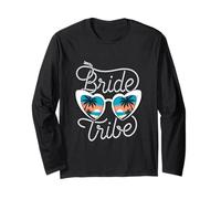 Bride Tribe Heart Sunglasses Beach Bachelorette Party Long Sleeve T-Shirt