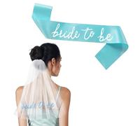 Bride Veil and Sash, Bride to Be Veil and Sash Set for Hen Party Bridal Showers Bachelorette Parties Weddings Y8HLTSJDZH