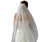 Bride Veils With Crystal Rhinestones Drilling Single Layer Wedding With Hair Comb Tulle Headpiece For Bridal Shower Single Layer Wedding With Rhinestones