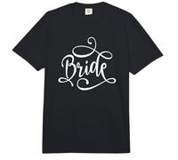 Bride Wedding Bachelorette Shower Party White Script Comfort Colors Adult Heavyweight T-Shirt