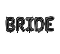 Bride Wedding Balloon Letter 16" inch Banner Kit Arch for Weddings, Marriage, Romantic Love Party Decorations (Black)