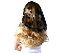 Bride Wedding Lace Headscarf Female Elegant Flower Round Hair Scarf Chapel Veil