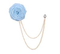 Bridegroom Wedding Brooches Cloth Art Hand-made Rose Flower Brooch Lapel Pin Badge Chain Men Suit Accessories Wedding Brooch Pins For Men Suit Flower Lapel Pin For Suits Bridegroom Collar Pins